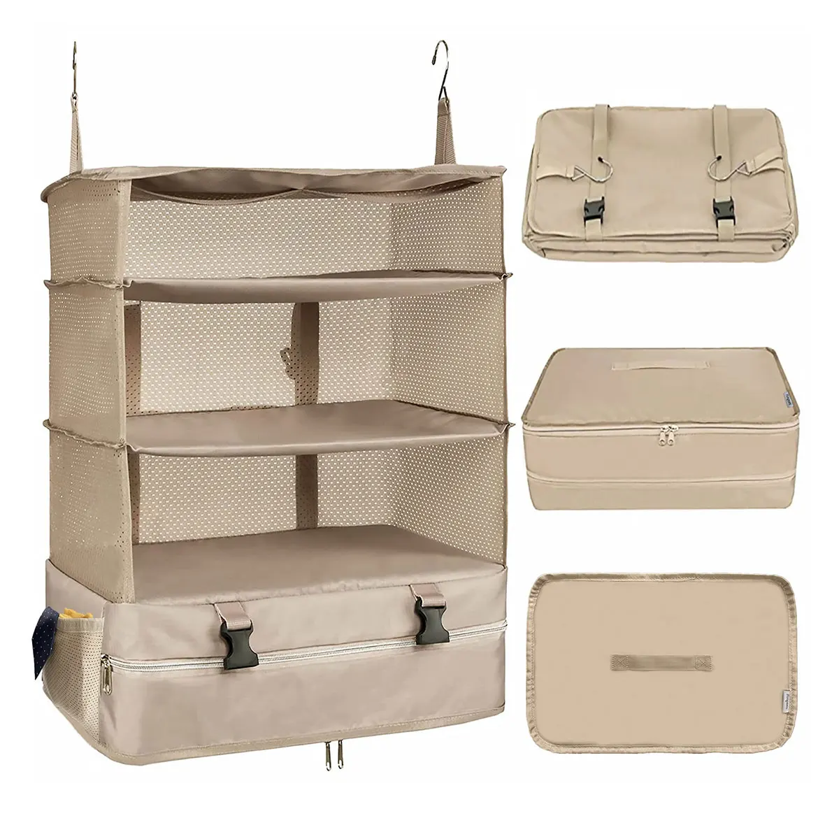 

Household Essentials: Multifunctional Travel Clothing Storage Solution - Three-Layer Hanging Bag for Organized Traveling