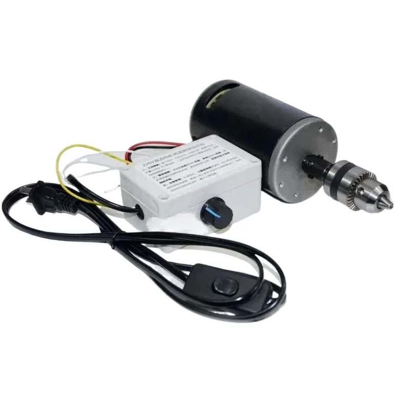 Permanent Magnet DC Motor 220V 350W Double Ball Bearing High Speed For Bead Lathe Electric Drill Electric Grinder Bench Drill