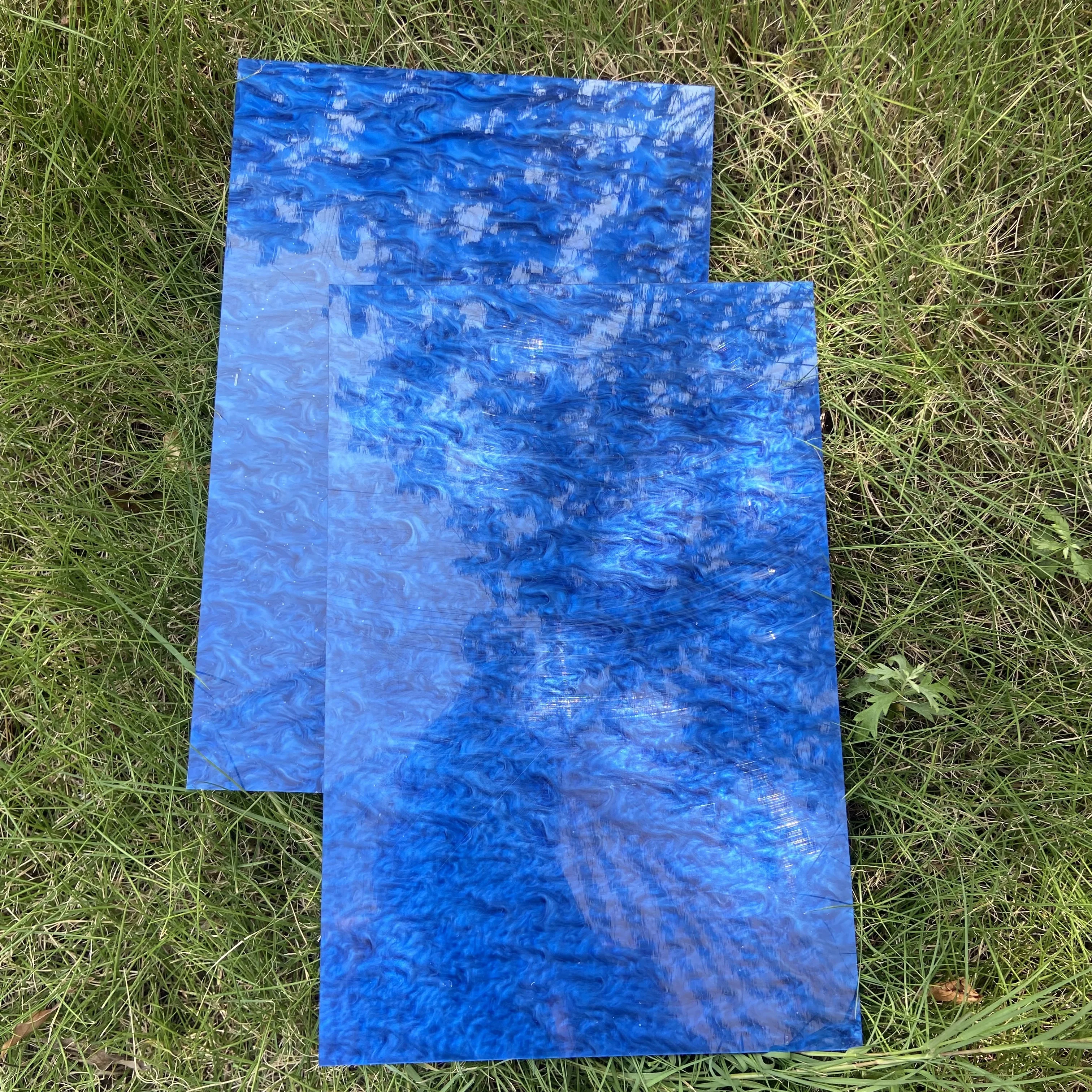 Water Ripple Blue Acrylic Plastic Sheet 12x8 inches 3MM Thick Plastic Sheet , used for handicrafts, DIY projects