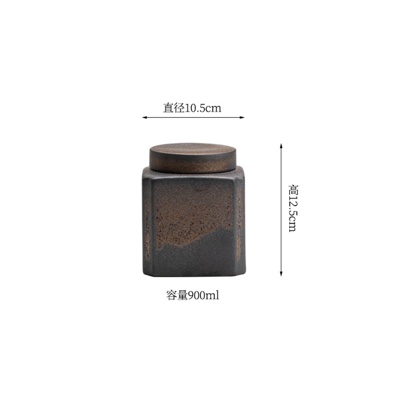 Creative Vintage Gilt Tea Caddy Moisture Seal Large Capacity Storage Box Ceramic Nut Decoration Jar Crafts Gift Home Decoration