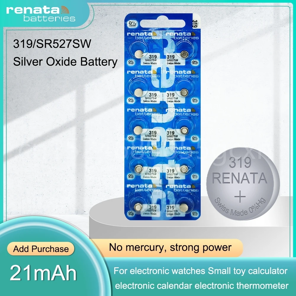 Original renata 1,55 sr527sw lr527 sr64 v silberoxid batterie für uhr kamera alarm schweizer gemacht knopf münz zelle