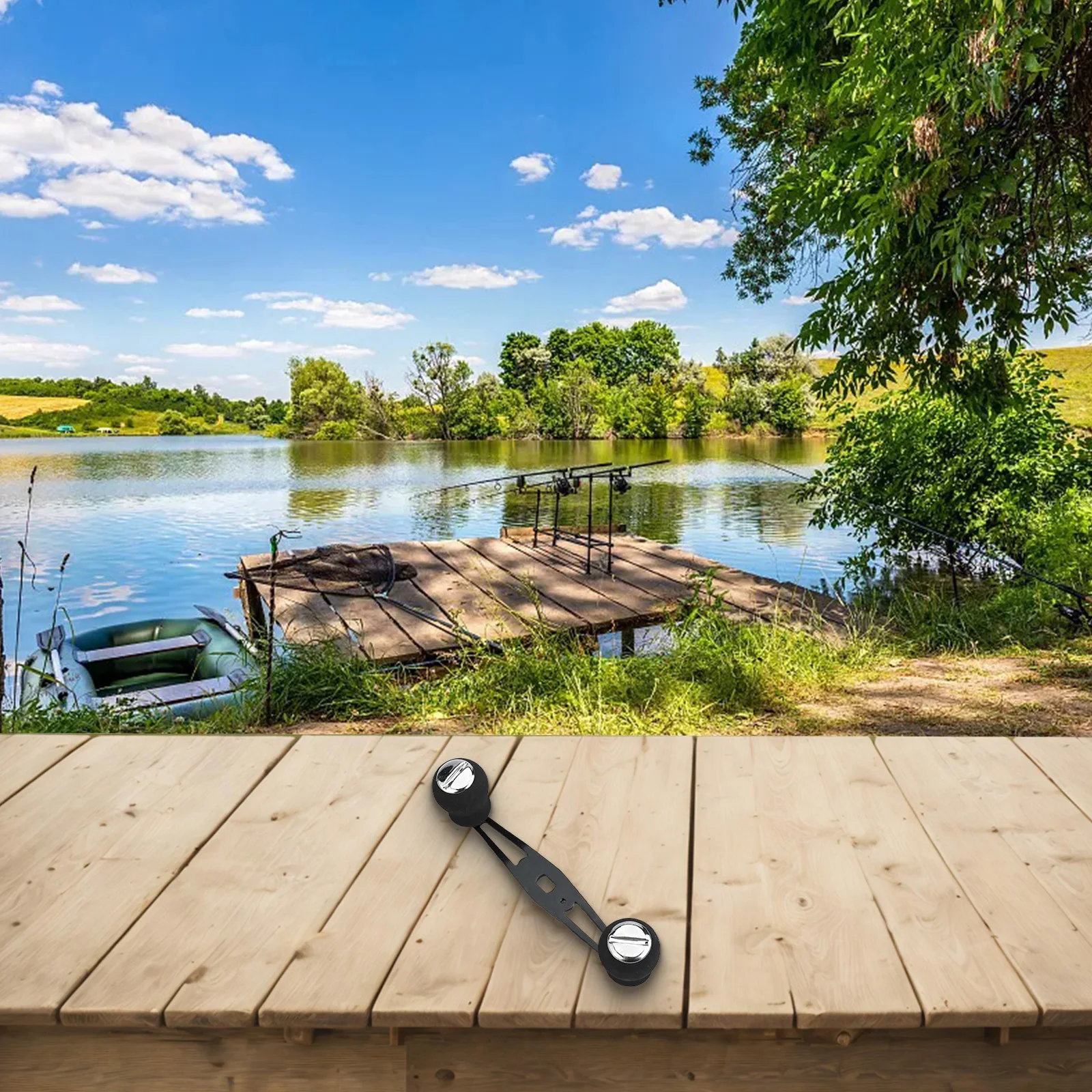 

Lightweight Aluminum Fishing Reel Handle Grip EVA Non Slip Crank Designed for Daiwa For Abu Baitcasting and Drum Reels