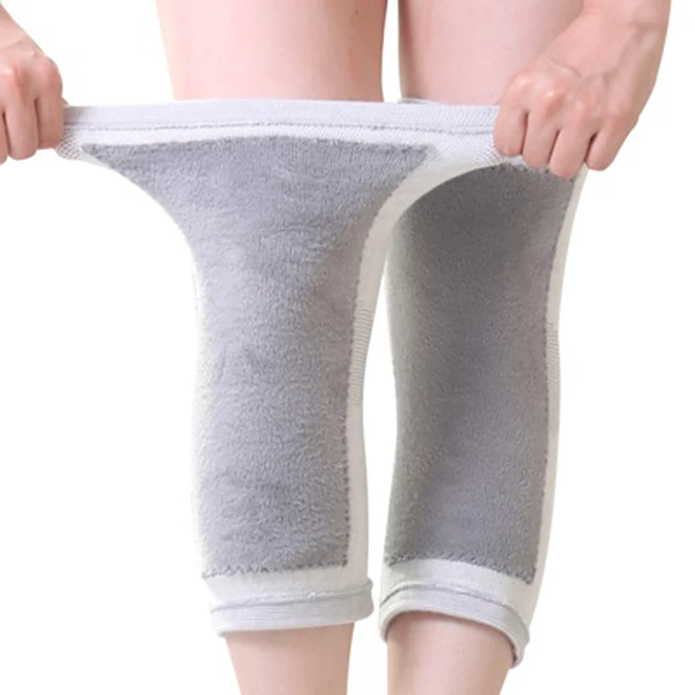 

Fleece Knee Pads Warmers Men Sleeves for Women Knees Bamboo Charcoal Running Sports Cap