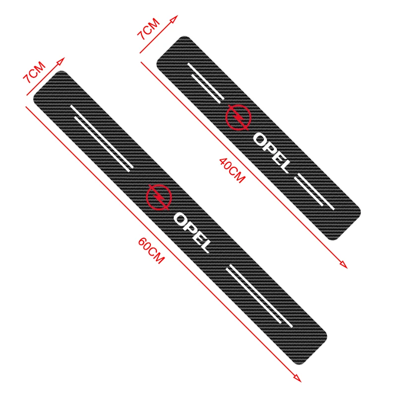 carbon fiber car sticker auto door threshold waterproof fit For Opel Astra j Insignia Astra g Corsa Zafira b Mokka Vivaro Meriva