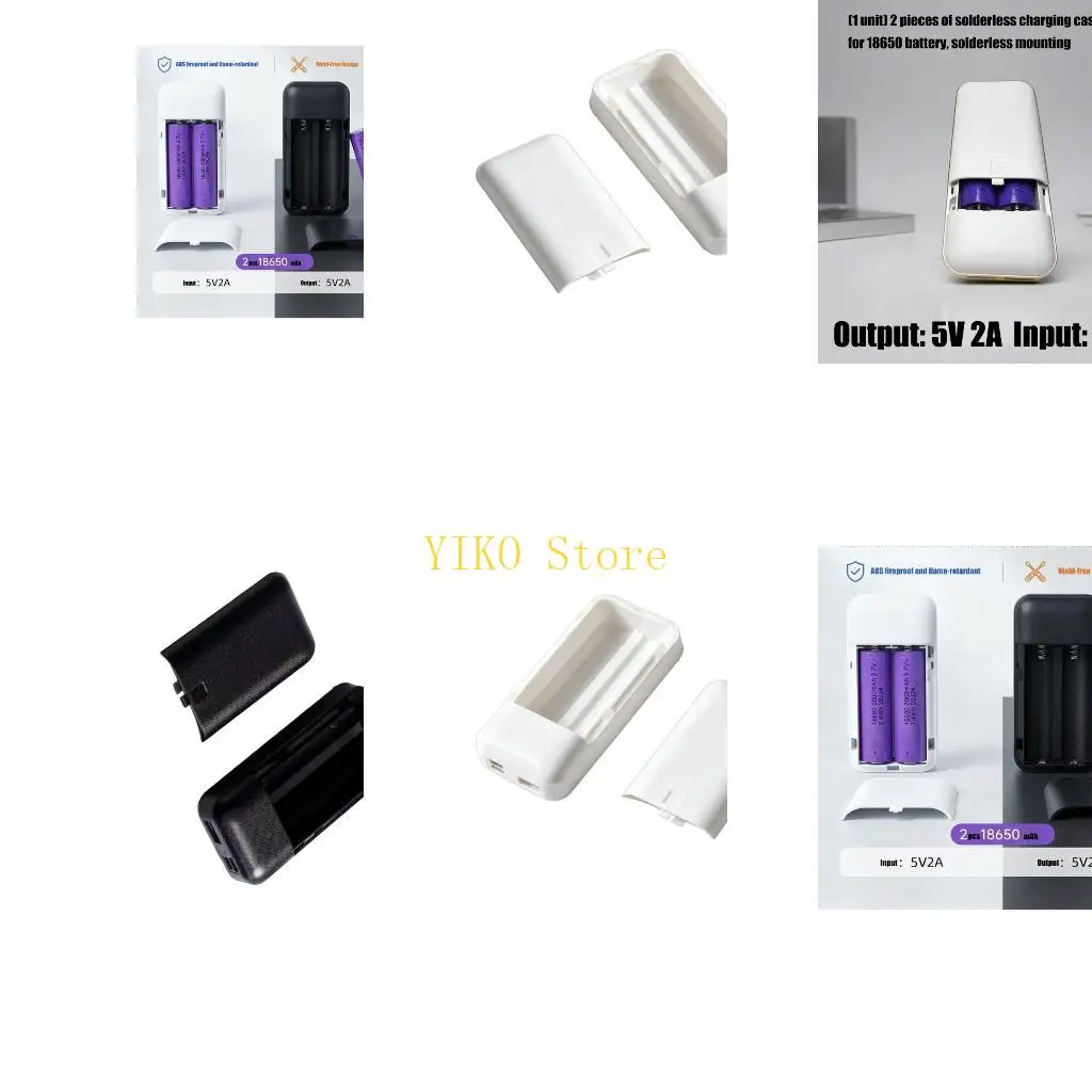 K32C 2 Slot 18650 Mobile Battery Removable Battery Compartment Not Welding Required for Various Device Charging Solution