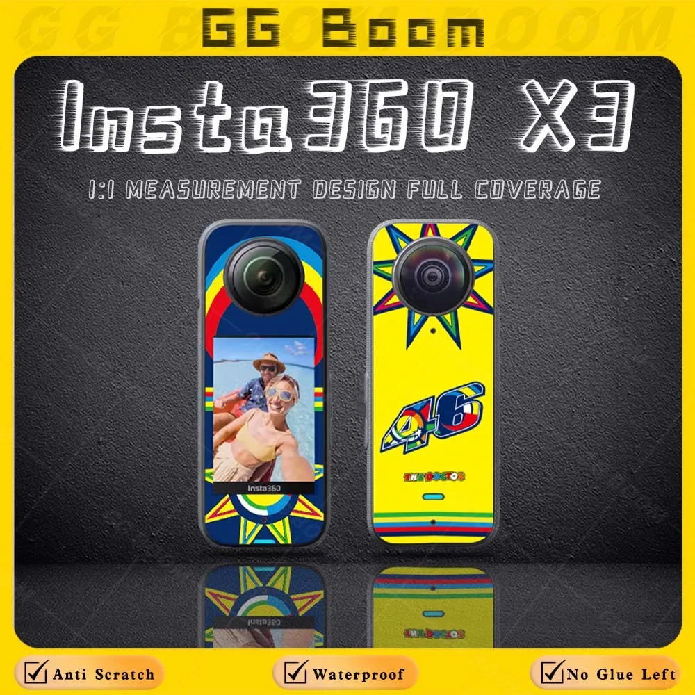 For Insta360 X3 insta360 One x3 Panoramic Action Camera Accessorie Sticker Protection Films Multiple Styles Decal Waterproof