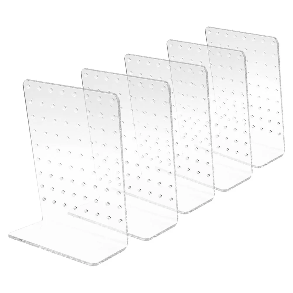 

5Pcs Clear Acrylic Earring Holder Display Rack 72 Holes Organizer Space-Saving Jewelry Stand Earring Stands Jewelry Storage