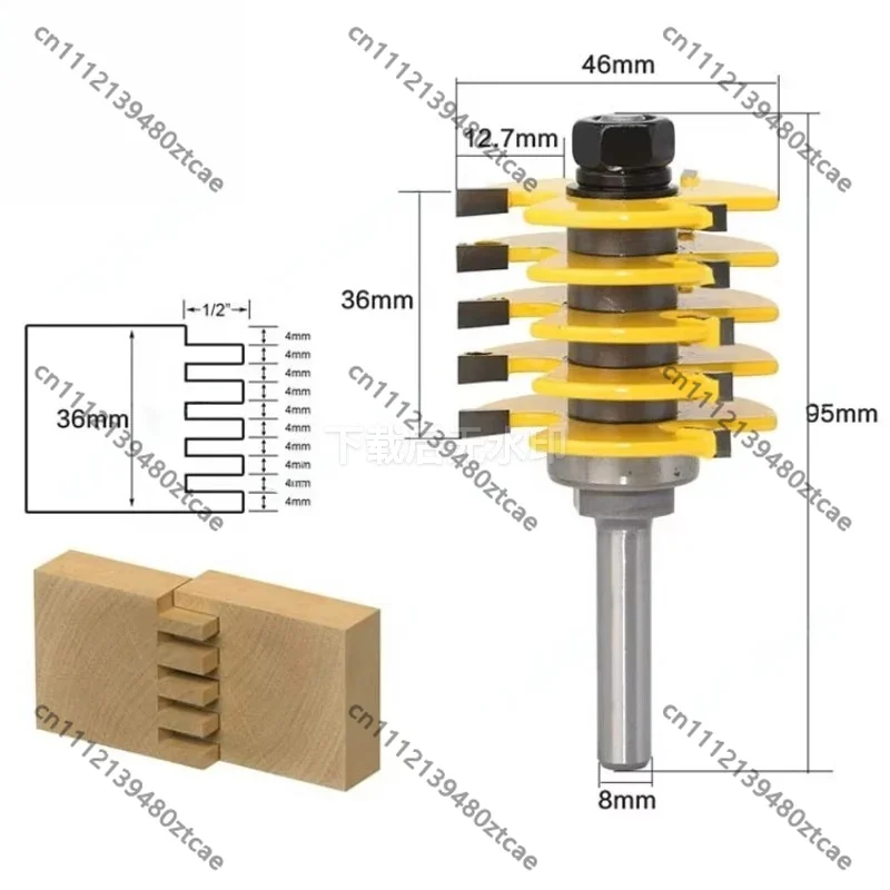 8mm Round Shank Knuckle Bit Woodworking Cutting Milling Cutter Maintenance Hand Tool