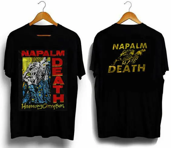 

Двухсторонняя футболка Napalm Death band, гармония коррупция TE4469