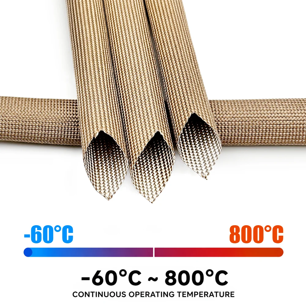 2/5/10/20/30M 800deg C fiberglass sleeve ID 1/2.5/3/4/5/6/8/10/12/14/16/18/20/25/30mm Thermal insulation/wear resistance
