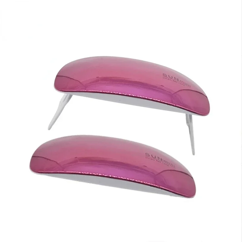 ミニ 24W ネイルドライヤー、ホワイトピンク、ポータブル、USB インターフェース、家族での使用に非常に便利、UV LED