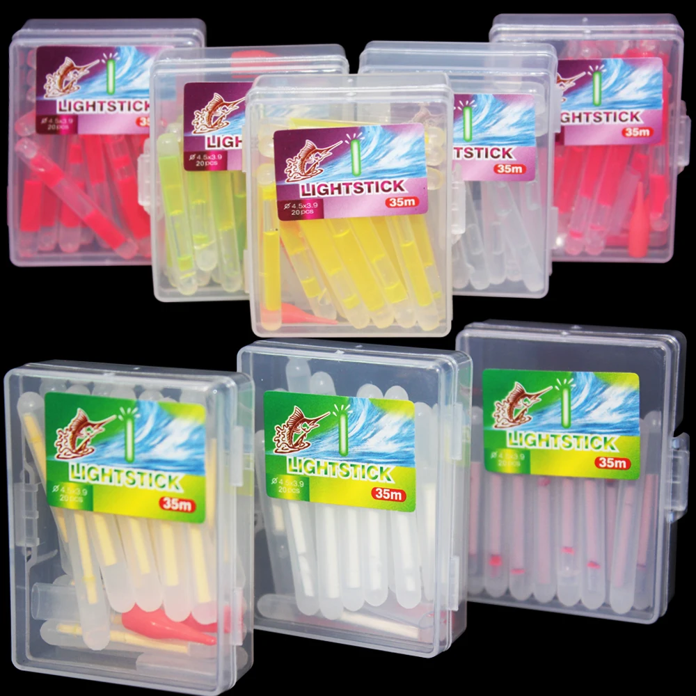 10pcs/bag Boxed Fireflies For Fishing Float Fluorescent Lightstick Light Night Float Rod Lights Dark Glow Stick Pesca