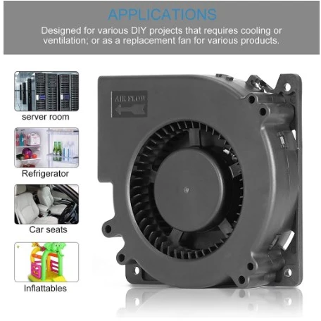 Blower Fan 12V Blower Bbq  HouseholdAC Powered Fan with Variable Speed Controller