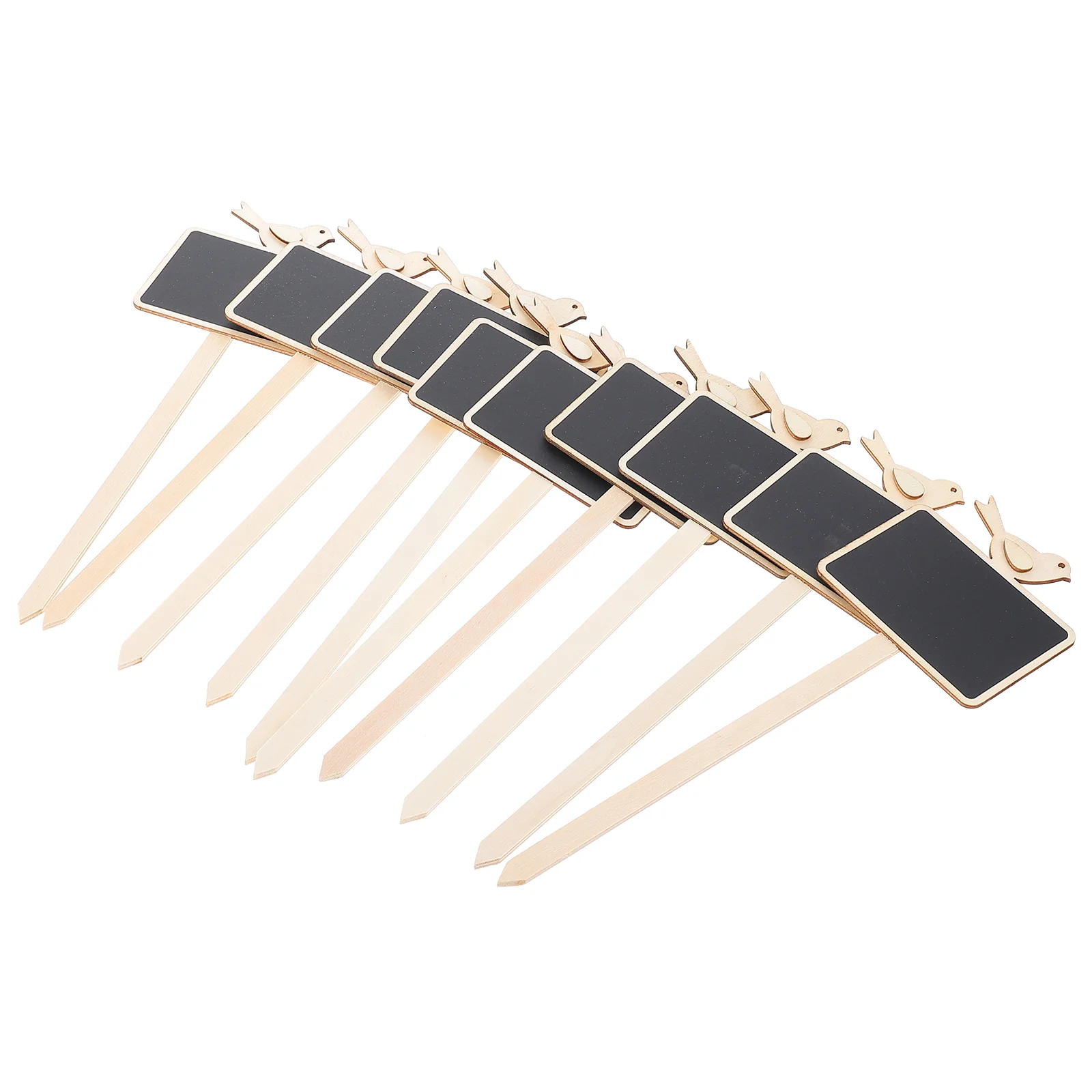 20 Pcs Bird Flower Chalkboard Mini Picks for Decor Wedding Party Home Perfect Garden Signage Memo Supplies
