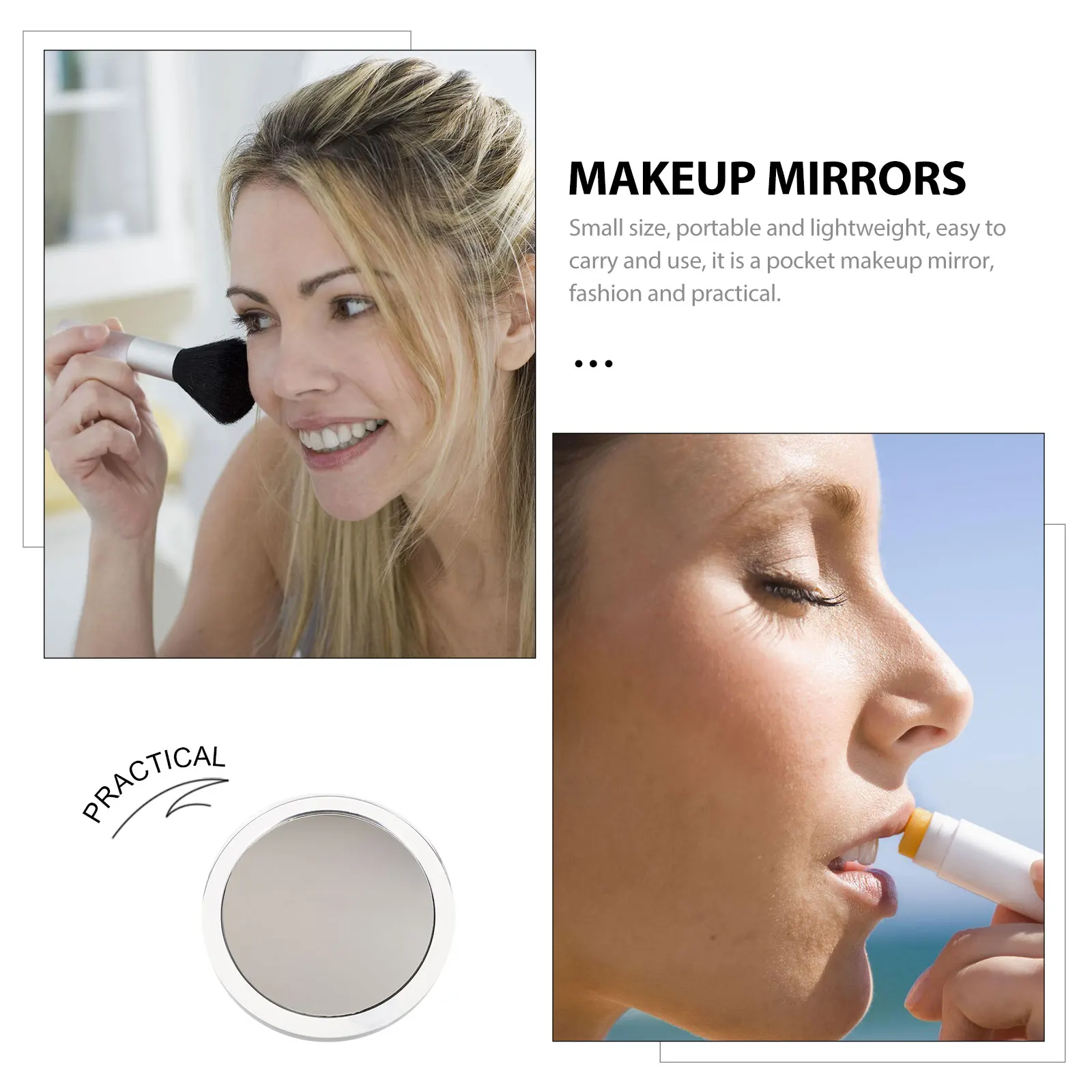 20倍拡大鏡付き化粧鏡 吸盤式HD携帯用バスルームミラー 旅行用 女性へのギフト 20倍拡大鏡