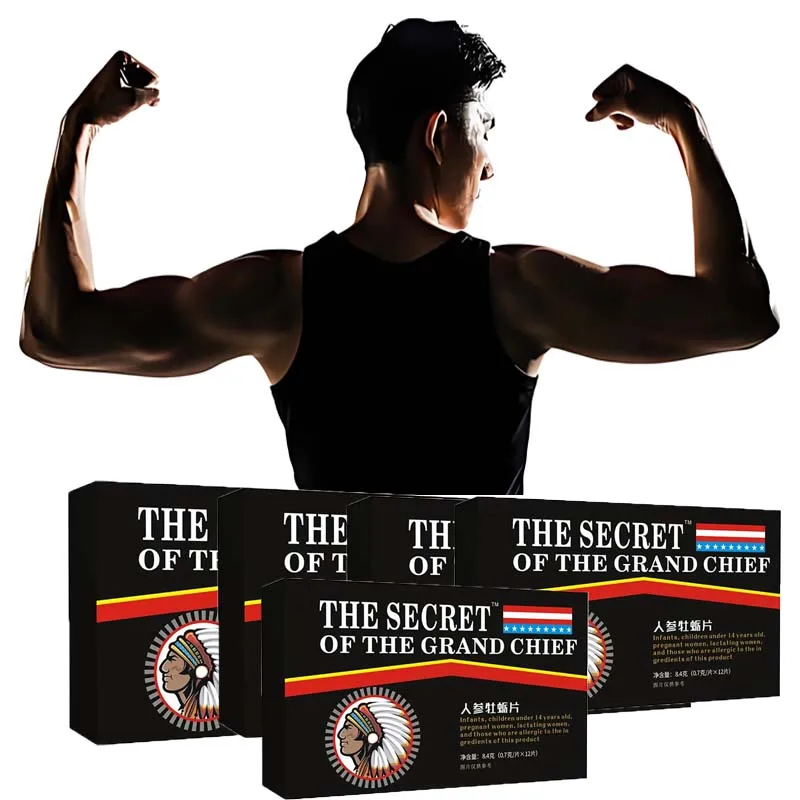 12 piezas de erección fuerte para hombres, suplemento natural de raíz de maca del Rey Tigre Ashwagandha