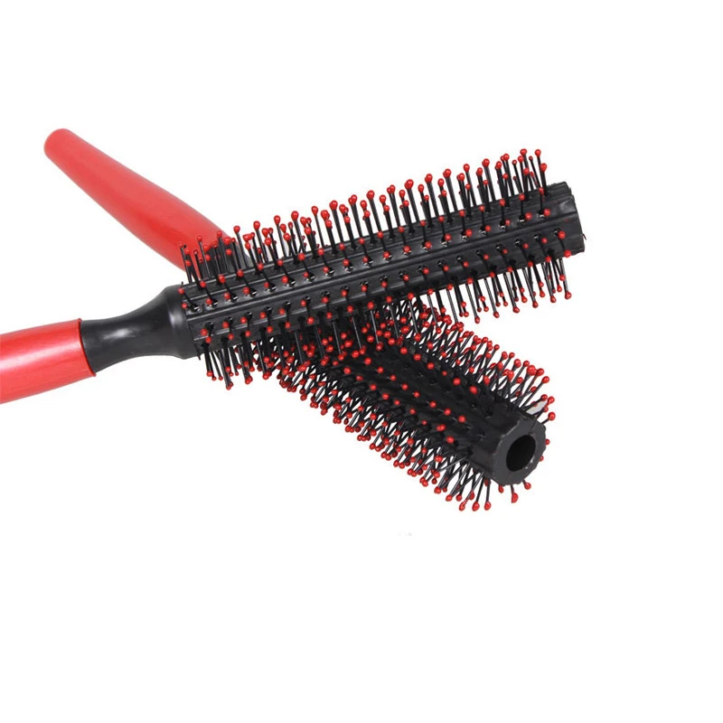 Professional พลาสติกกลม Quiff Roller Curly Hair Hairstyle Hairbrush Dressing Salon ตัดผมหวีเกลียวใหม่