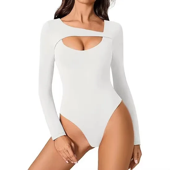 2026 Cross-border Hollow Spice Girl Onesie Sexy Slim and Thin Versatile Outer Wear Inner Bottom Top Cw92020
