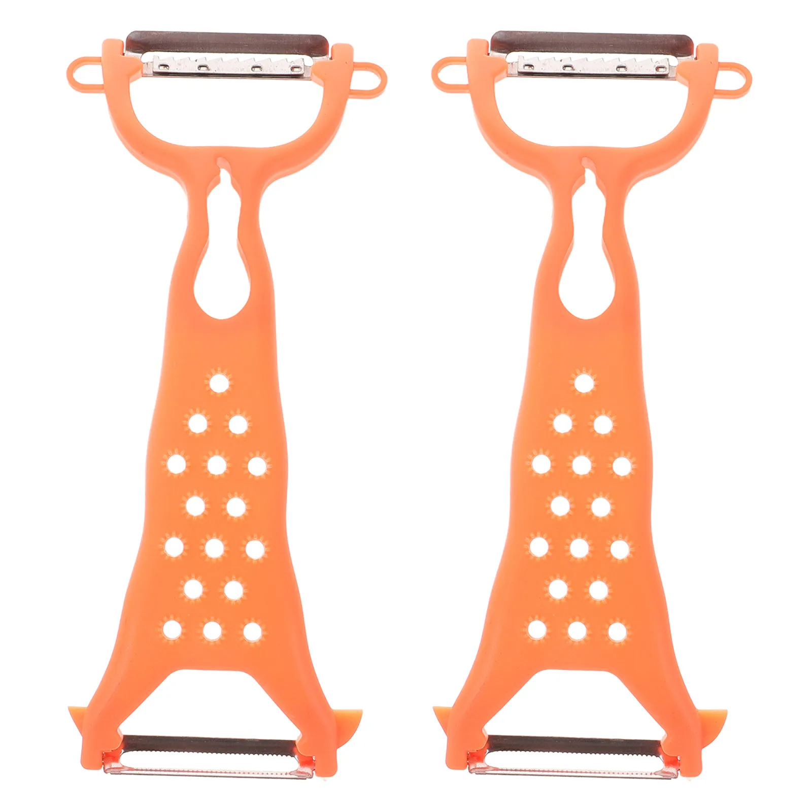 

2Pcs Vegetable Fruit Peeler Stainless Steel Kitchen Tool Ergonomic Comfortable Multifunctional Potato Carrot Peeling Device