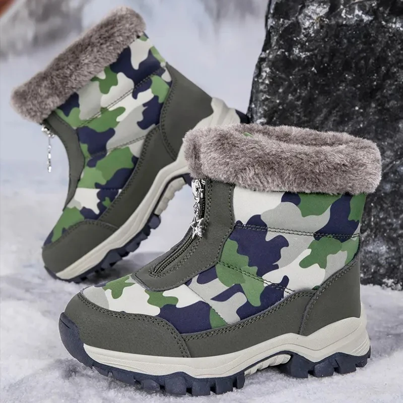 

Winter Outdoor Children Boots Princess Girls Shoes WaterProof Boy Snow Boots Kids Warm Quality Plush Boots дитяче зимове взуття