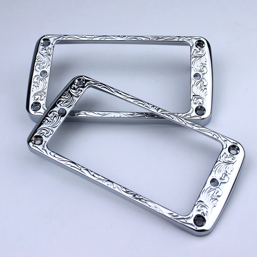 Set di anelli di montaggio Pickup Humbucker in metallo curvo con fondo curvo-telaio di copertura Pickup ponte e collo con basso stile Les Paul LP