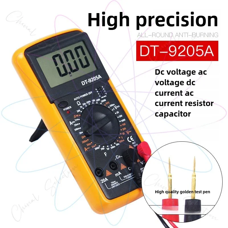 DT9205A Handheld Digital Multimeter, High Precision Universal Meter, Electrical Test DC Voltage Ammeter