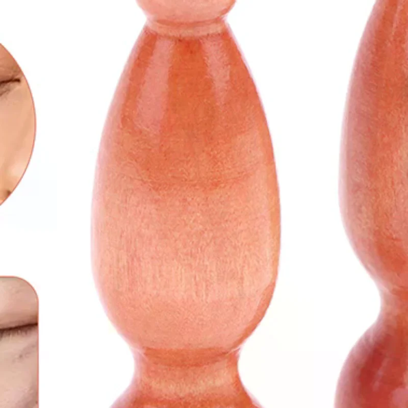 

2Pcs Handheld Lotus Seedpod Beauty Professional Alloy Rosewood Facial GuaSha Tool Eye Relaxation Spot Meridians Acupoint Massage