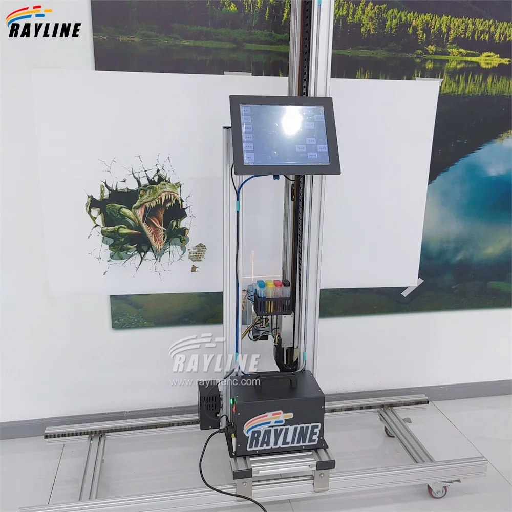 AI 4K Printer dinding UV datar pintar pencetak dinding vertikal mesin cetak pernis Digital otomatis membagi gambar