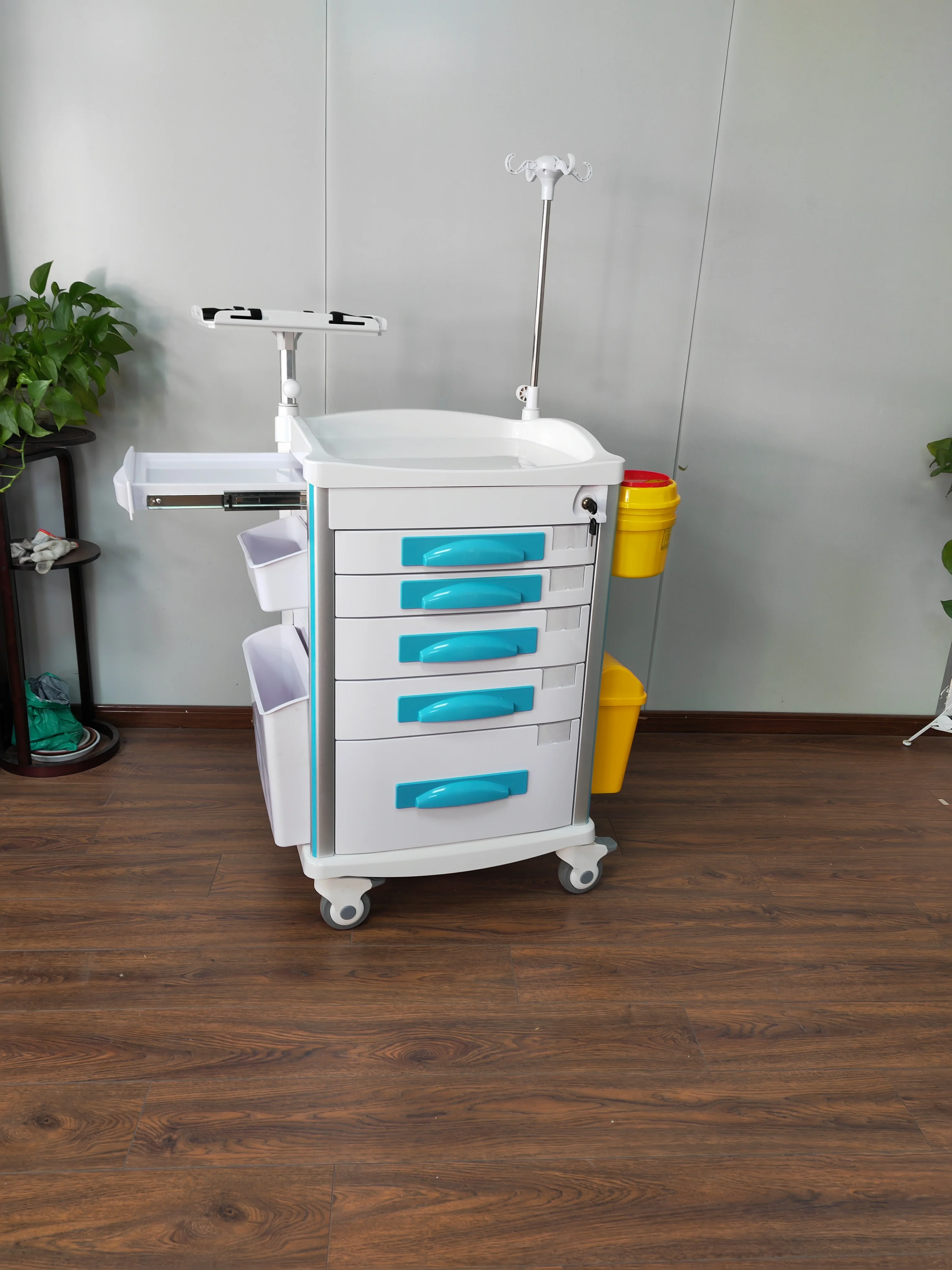 crash medicine drawer Hospital medication trolley emergency medical cart trolley for hospital