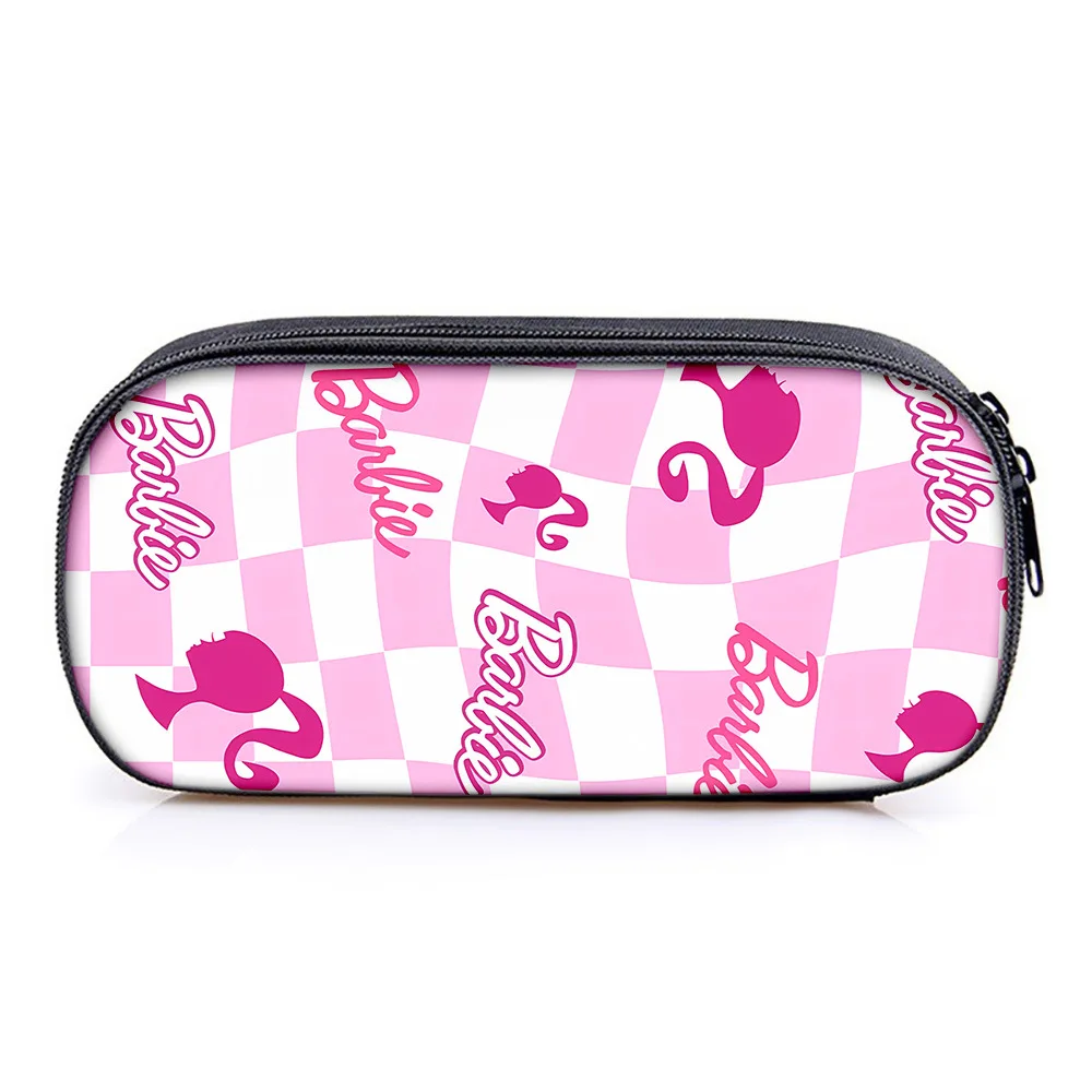 MINISO Barbie Peripheral Movie Single-layer Pencil Bag, Stationery Bag for Primary and Secondary School Students, The Best Gift