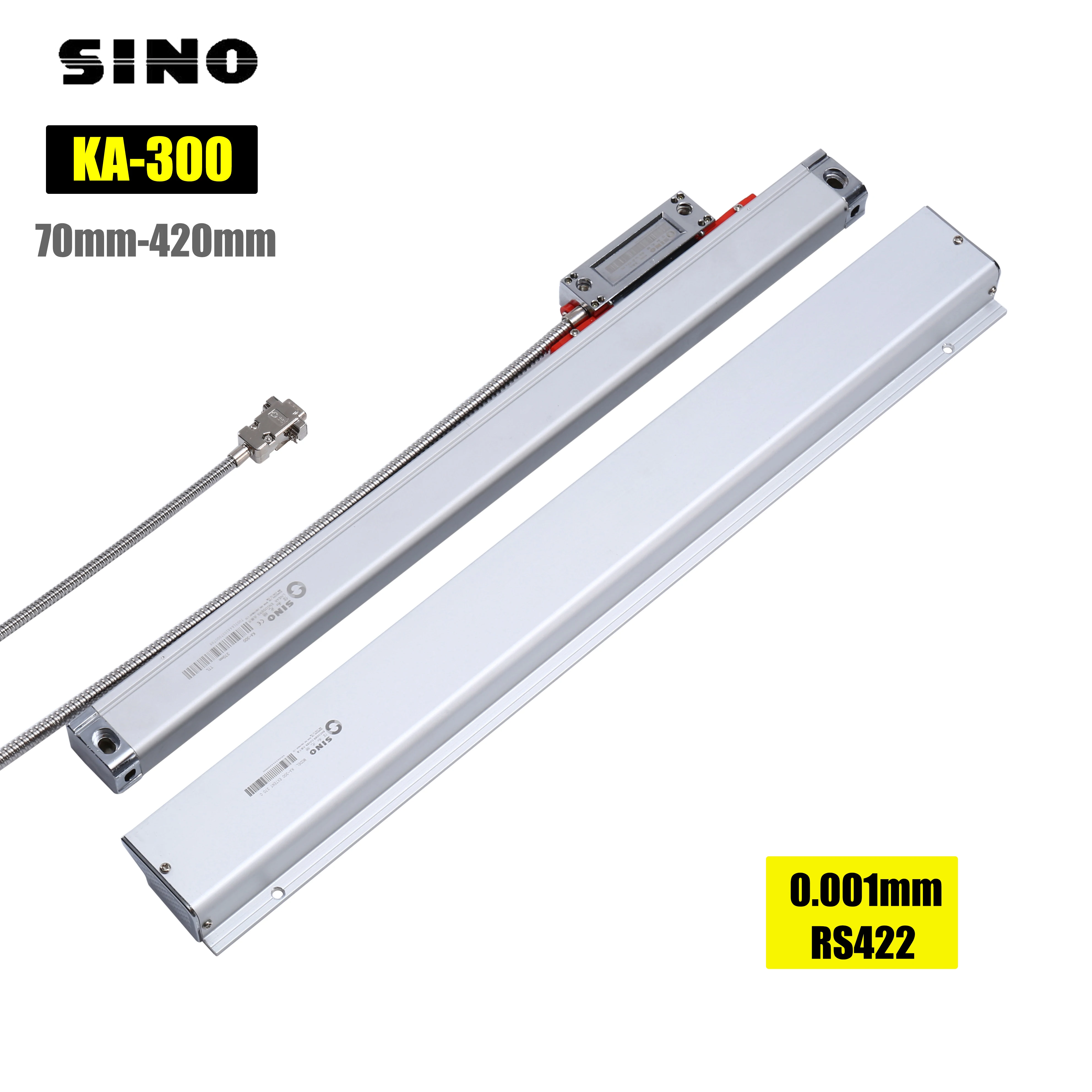 

Sino KA-300 0.001mm RS422 DRO Linear Scale 70 120 170 220 270 320 370 420mm KA300 EIA-422-A 1um Grating Ruler Optical Encoder