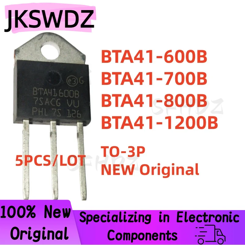 

Original 5PCS 100% NEW BTA41-600B BTA41-700B BTA41-800B BTA41-1200B TO-3P Triode for Alternating Current