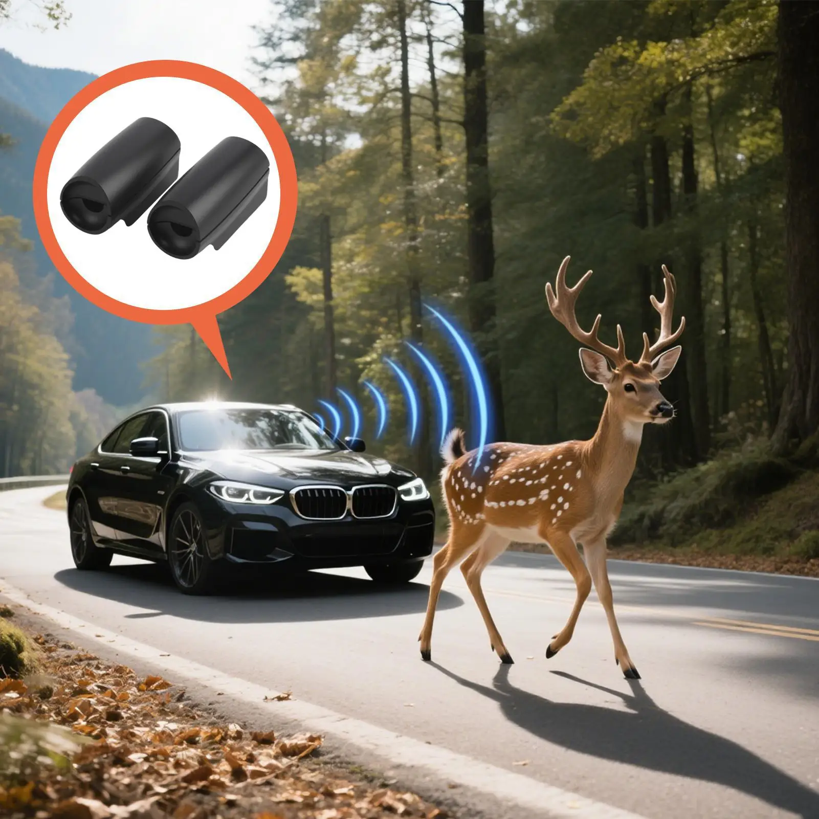 

Оленячие рога для транспортных средств, 1 пара, водонепроницаемый рожок, предупреждающие свистки оленя, устройство для ночного шоссе, кемпинга, поездки, вождения, поездки