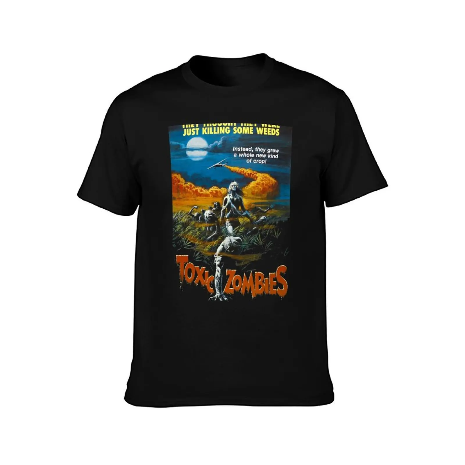 Vintage Movie Poster Toxic Zombies T-Shirt Big Size Daily Wear T-Shirt