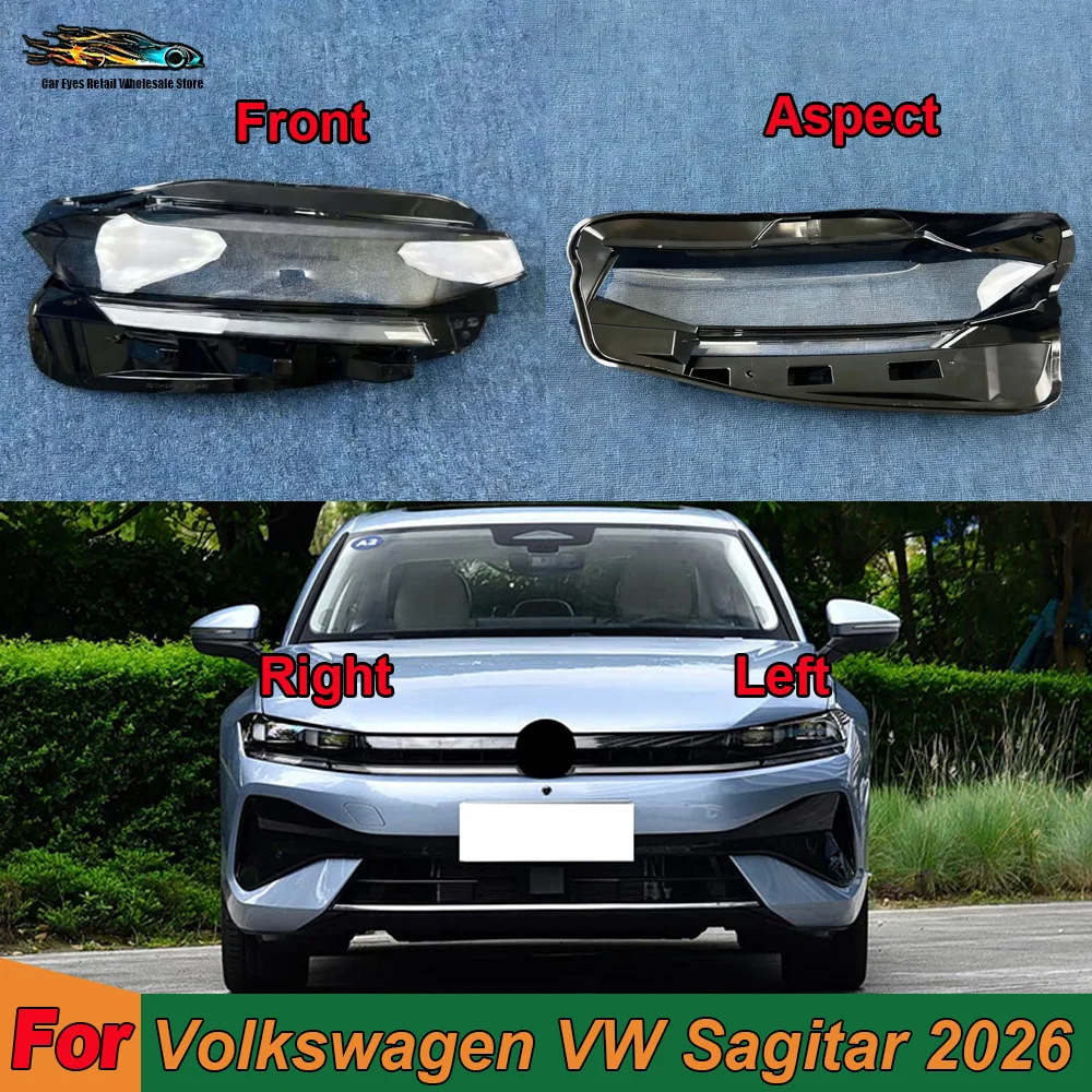 

Headlight Cover Transparent Lampshade For Volkswagen VW 2026 Sagitar Lamp Lens Headlamp Shell Plexiglass Auto Replacement Parts