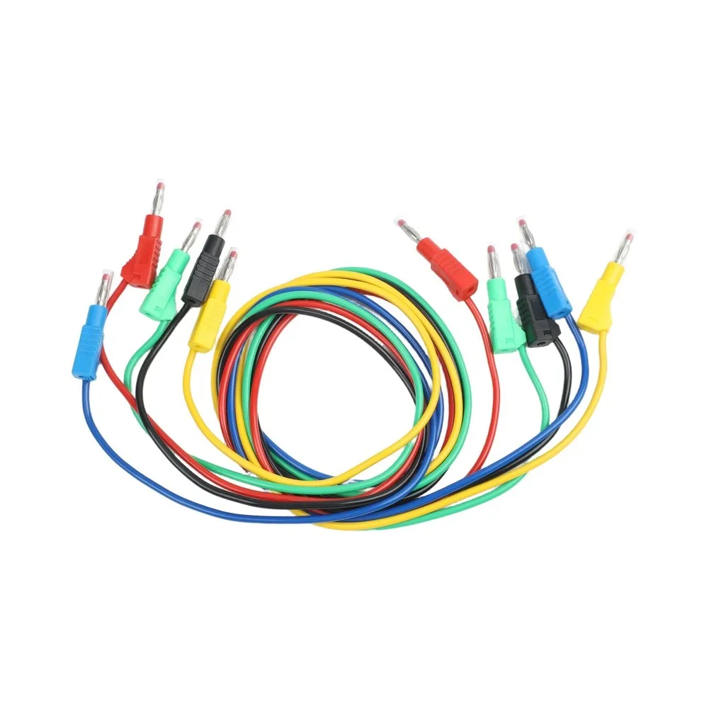 4mm Banana To Banana Jack Test With Flexible PVC Wire For Circuit Measurement And Lab Equipment 5 Color Options