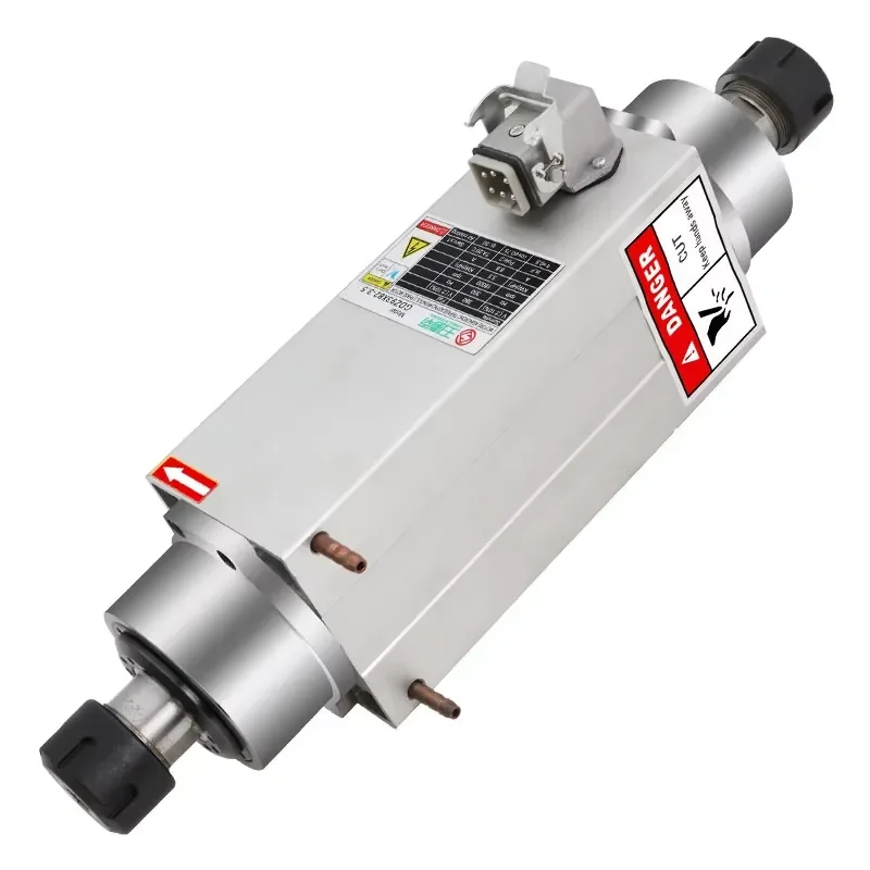 for Numerical Control Machine Tool Spindle 3.5KW Double Head Square Air Cooled Spindle Motor Woodworking Spindle Kit