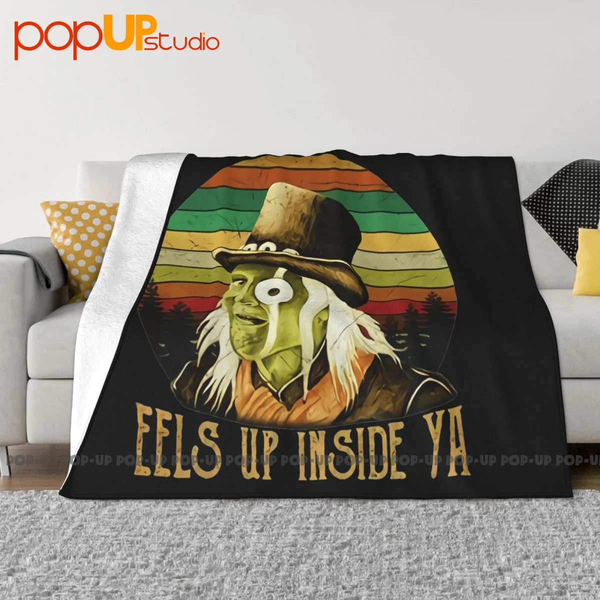 The Mighty Boosh Eels Up Inside Ya Blanket Bedding On The Sofa Faux Fur Mink