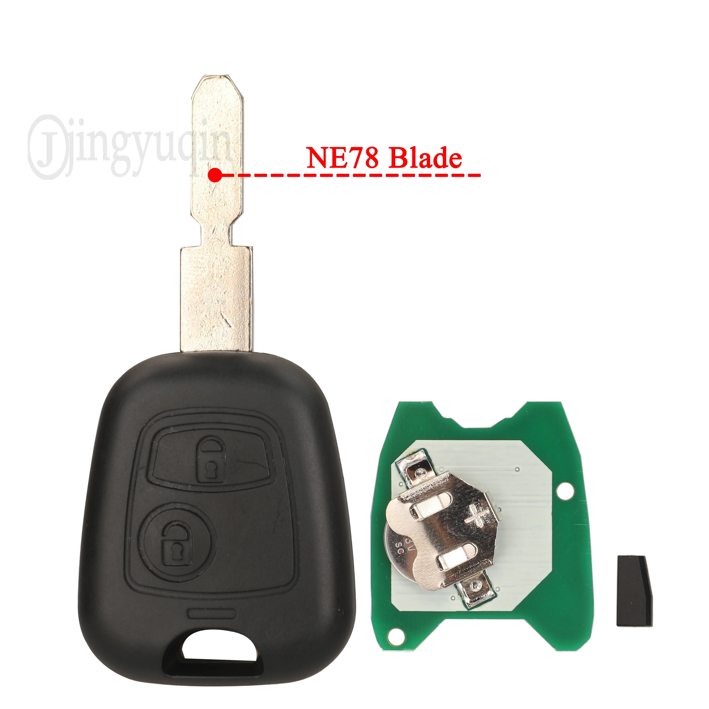 Jingyuqin 2 Tasten Auto-Fernschlüssel ID46 4D70 für Citroen C1 C3 Peugeot 107 Toyota Aygo 2005-2014 433 MHz VA2 HU83 NE72 NE78 SX9