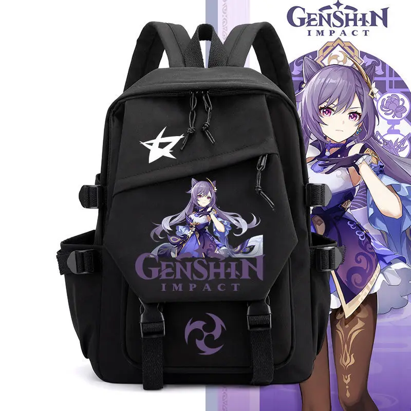 

Game Genshin Impact Print Backpack Large Capacity School Bag for Girls Boys School Backpacks Teenage Youth Backpacks