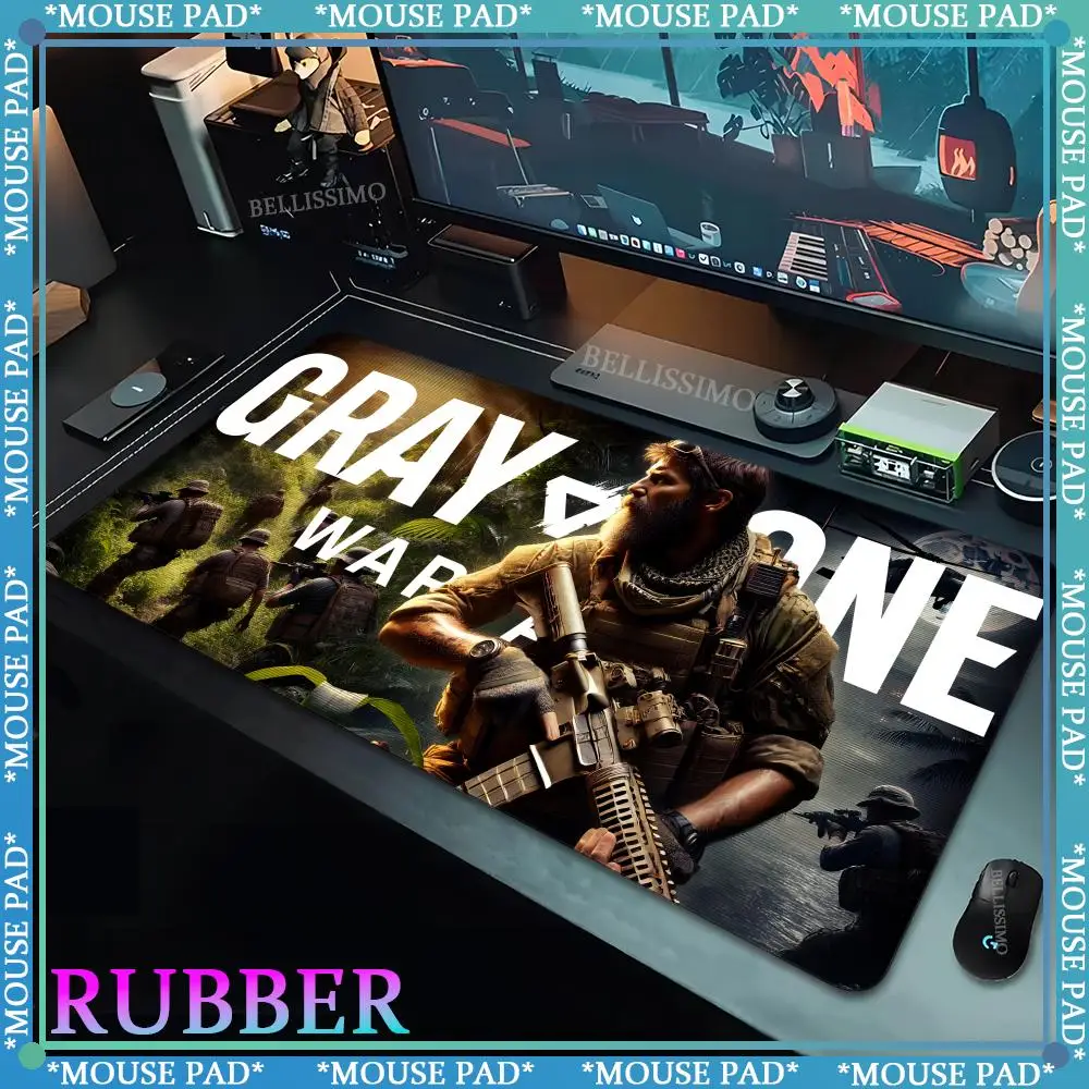 Anime G_Gray Zone Warfare game mousepad oversized 1200X600 thickened table mat non-slip rubber keyboard pad lock edge mouse pad