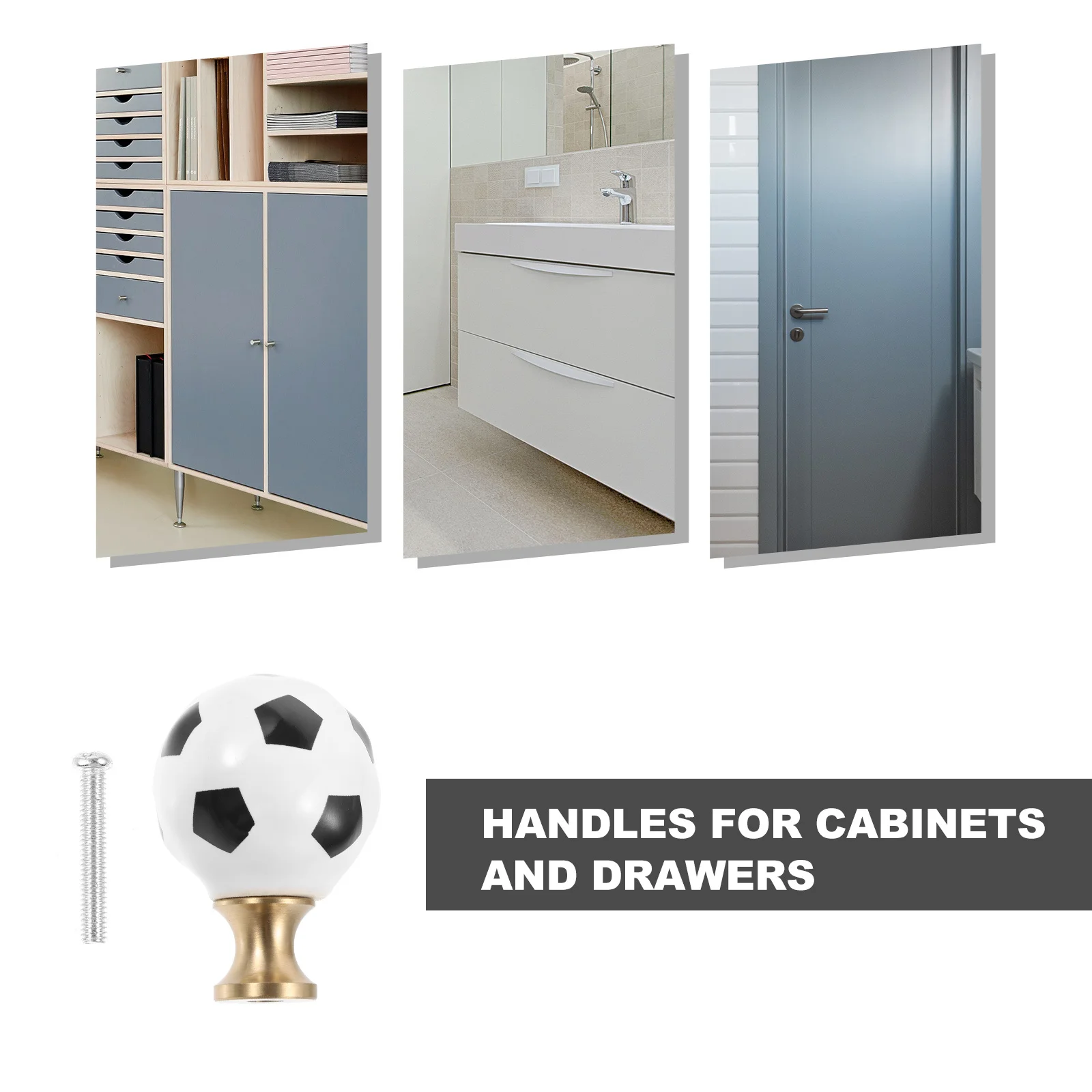 

Football Cabinet Handle Sports Ball Shape Drawer Pull Dresser Door Knob Wardrobe Handles Furniture Hardware Kitchen Cabinet