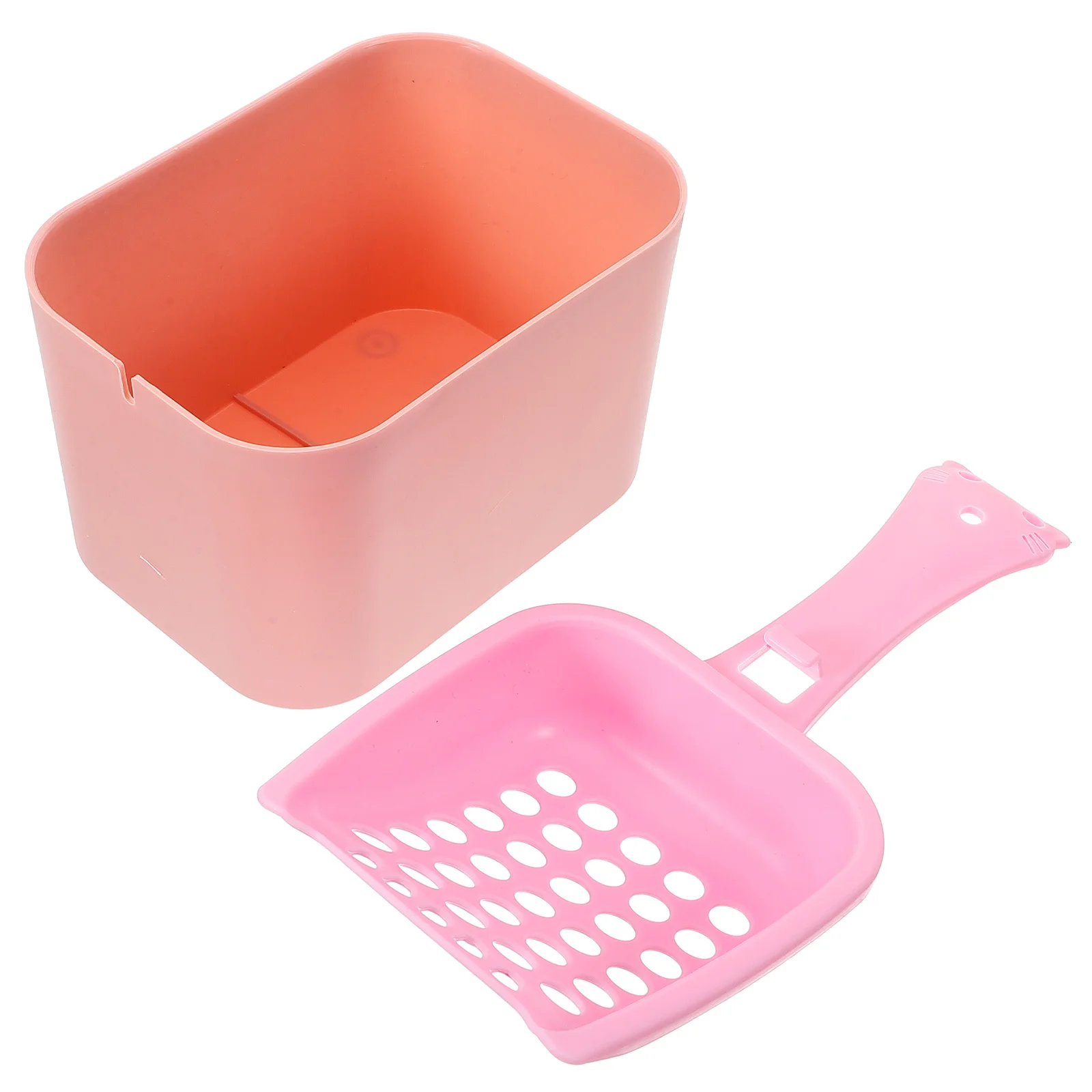 1 مجموعة القط القمامة مغرفة دلو البلاستيك قابلة لإعادة الاستخدام القط القمامة تنظيف أداة مقبض مريح كفاءة الرمال فصل أنبوب الحيوانات الأليفة