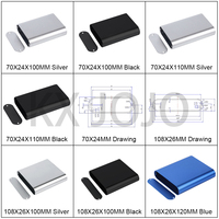 Aluminum Enclosure 70*24/108*26 Integrated Electronic Project Round PCB Instrument Silver/Black/Blue Power Box Supply Circuit