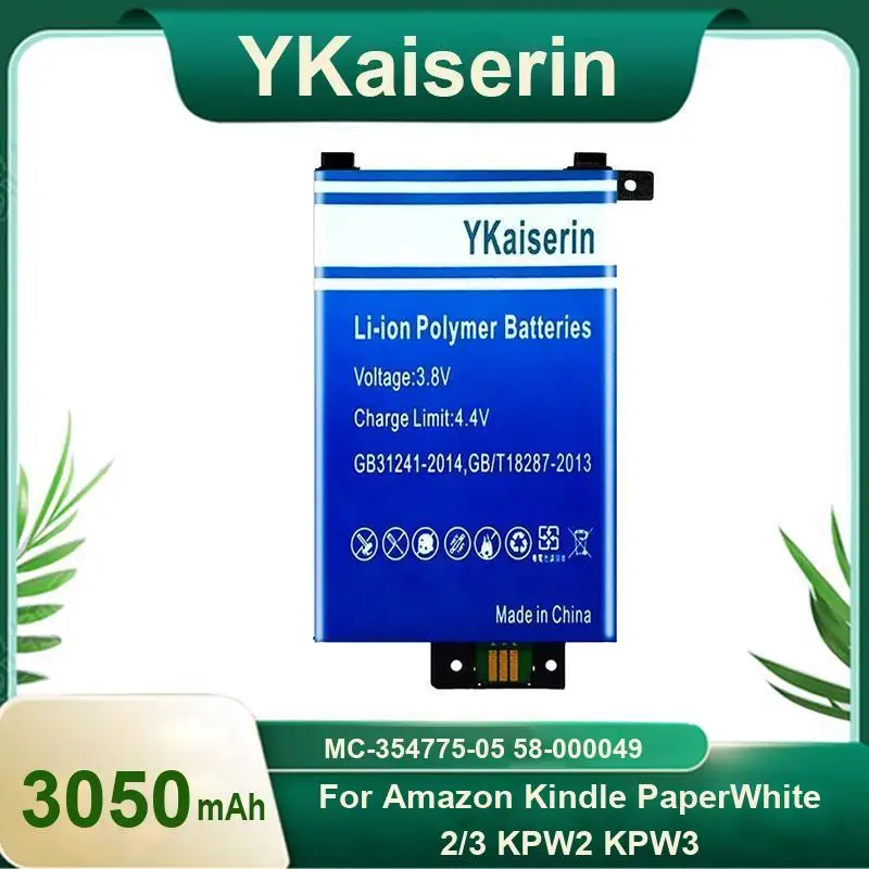 

Tablet Battery 3050Mah For Amazon Kindle Paperwhite 2 3 KPW2 KPW3 MC-354775-05 58-000049 Strong Compatibility