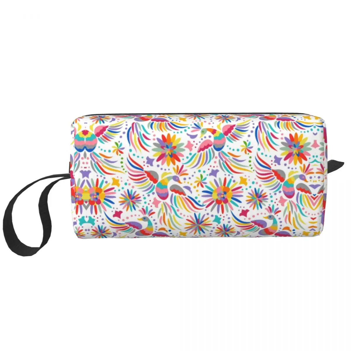 

Custom 3D Print Mexican Flowers Pattern Cosmetic Bag Mexico Embroidery Seamless Floral Graphic Makeup Toiletry Storage Dopp Kit