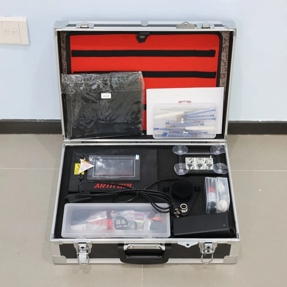 

E8 Full-Automatic Windshield Repair Kit 4S Shop Pulse Glass Restoration Tool for Bullseye, Star, Half Moon, Combination Damage