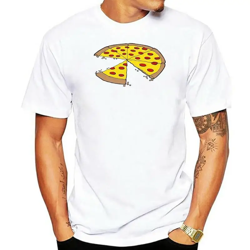 Two Slices Missing Pizza Father Twin Daddy Dad Two Son Daughter Matching T Shirt 2023 Men's Design Cartoon Character