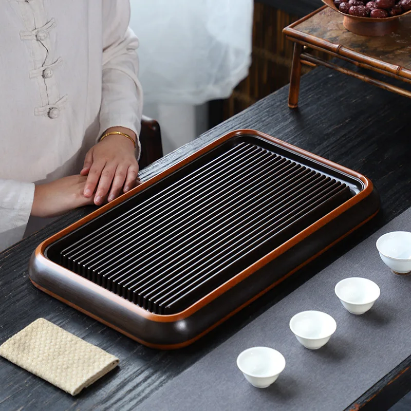 Bakelite Tea Table Purple Sand Yixing Clay Teapots Tray Modern Household Whole Piece Water Draining Two-Color Chapan
