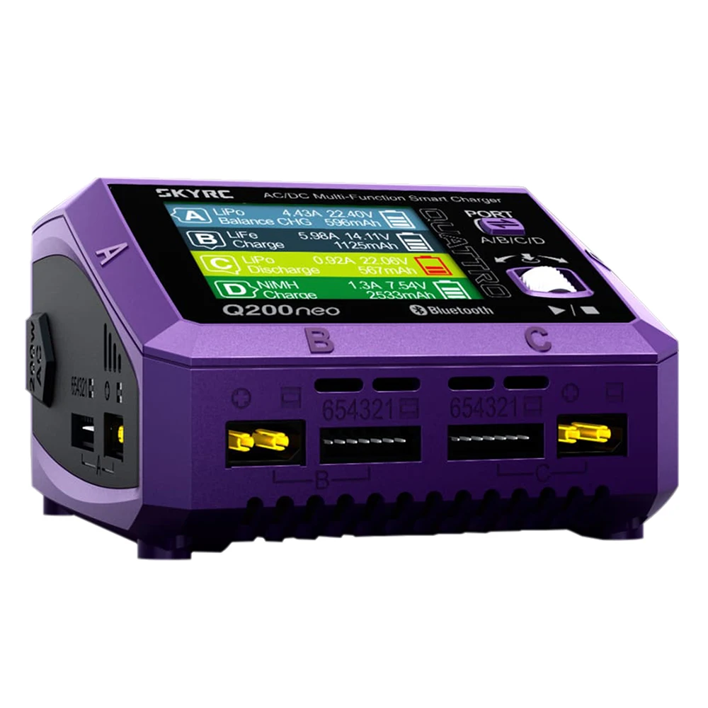 SkyRC Q200neo Lipo แบตเตอรี่ Charger Discharger AC200W DC400W 10A สําหรับ 1-6S LiPo Li-Ion Life LiHV 2-15s NiCd NiMH PB